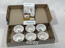 Villeroy Boch Botanica Duchesse Ramekins Set 6 Rack Floral Luxembourg VTG