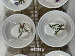 Villeroy Boch Botanica Duchesse Ramekins Set 6 Rack Floral Luxembourg VTG