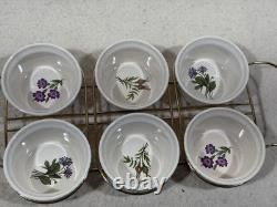 Villeroy Boch Botanica Duchesse Ramekins Set 6 Rack Floral Luxembourg VTG