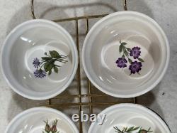 Villeroy Boch Botanica Duchesse Ramekins Set 6 Rack Floral Luxembourg VTG