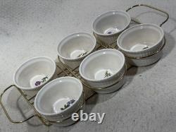 Villeroy Boch Botanica Duchesse Ramekins Set 6 Rack Floral Luxembourg VTG