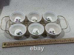 Villeroy Boch Botanica Duchesse Ramekins Set 6 Rack Floral Luxembourg VTG