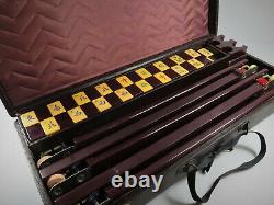 Vintage 1930's AP Games Two Tone Mahjong Mahjongg Set Bakelite Racks, Bank & Die