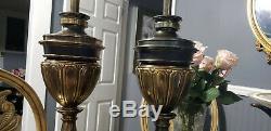 Vintage 36 Quality Stiffel Brass Trophy Urn Table Lamp. (Set of Two)