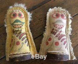 Vintage AAFA Two Carnival Knockdown Punk Dolls Cat Rack Game Clown Set