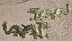 Vintage Brass Wall Hanging Dragon 24 Long Asian Mid Century Set Of Two