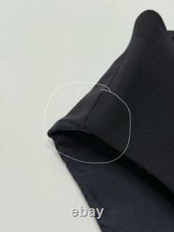 Vintage Calvin Klein Collection Spring 1995 Navy Blue Wool Sleeveless Skirt Set