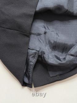 Vintage Calvin Klein Collection Spring 1995 Navy Blue Wool Sleeveless Skirt Set