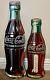 Vintage Coca Cola Bottle Thermometer & Sign Set Of Two