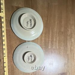 Vintage Domingo Punter Teruel Pottery Fish Plates Set of 2 Paterna Siglo III