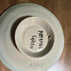Vintage Domingo Punter Teruel Pottery Fish Plates Set of 2 Paterna Siglo III