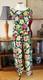 Vintage Emanuel Ungaro Paris Collection Floral 2-pc Pants Flutter Top Set 44/8