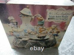 Vintage Enesco Tea for Two Music Set with box and adaptor MUSIC BOX