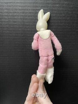 Vintage Felt Easter Bunny Rabbit Chick Pixie Knee Huggers Set Of Two Japan