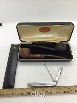 Vintage GBD Briar Pipes Set Of Two With Carry Case Virgin 357 London