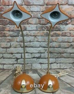 Vintage Hamilton Industries Eyeball Lamp Set of Two Retro Style 20 Table Lamps