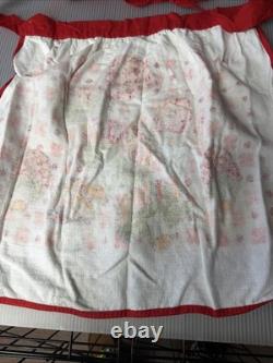 Vintage Homecrest Towels Wash Clothes and Apron Psychedelic Pink/red/earthtone