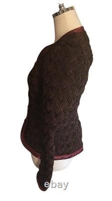 Vintage Jeanne Marc Collection Top Pants Set Women's Size 2P Petite Maroon Brown