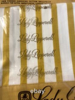Vintage Lady Pepperell Twin Sheet Set Two Pillow Case 100% USA Cotton NOS 1970's