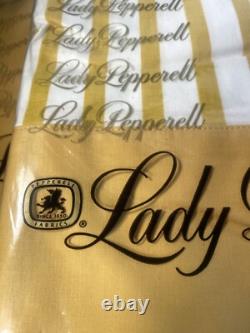 Vintage Lady Pepperell Twin Sheet Set Two Pillow Case 100% USA Cotton NOS 1970's