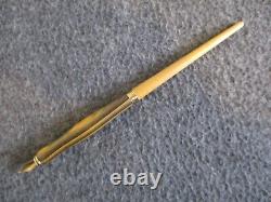 Vintage Levenger Calligraphy Dip Fountain Pen 18k Gold Nib Two-tone Wood -set(2)