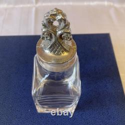 Vintage Norwegian Pewter And Crystal Glass Decanter Set. By Troll Tinn Rare