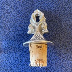 Vintage Norwegian Pewter And Crystal Glass Decanter Set. By Troll Tinn Rare