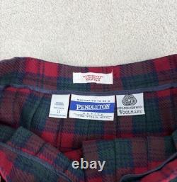 Vintage Pendleton Wool Tartan Sweater & Skirt Set Women's Size L 12 Petite Plaid