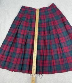 Vintage Pendleton Wool Tartan Sweater & Skirt Set Women's Size L 12 Petite Plaid