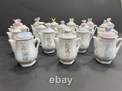 Vintage Precious moments spice collection Rack Set with18Ceramic Jars