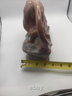 Vintage Rare Royal Hickman petty crystal glaze panther figure 2 pieces 1970