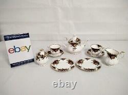 Vintage Royal Albert Old Country Roses Bone China Tea Set For Two People