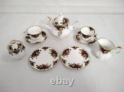 Vintage Royal Albert Old Country Roses Bone China Tea Set For Two People