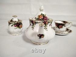 Vintage Royal Albert Old Country Roses Bone China Tea Set For Two People