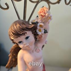 Vintage Set Of Two Cherub Candle Holders Beautiful Ornamental Pair Look Stunning