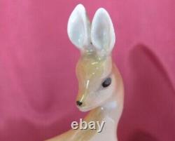 Vintage Set Of Two Porcelain Figurines Rabbit & Deer Foe