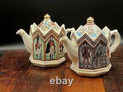 Vintage Set Of Two Sadler Teapots Queen Elizabeth And Duke Of Wellington