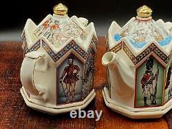 Vintage Set Of Two Sadler Teapots Queen Elizabeth And Duke Of Wellington