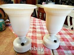 Vintage Set of Two (2) Aladdin Alacite G-376 Electric Urn Lamps