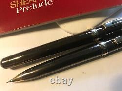 Vintage Sheaffer Prelude (366) Fountain Pen+pencil Set, Metallic Copper/gt, M Nib