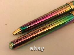 Vintage Sheaffer Prelude(9050)fountain+ballpoint Set, Rainbow Plasma/gt, M Nib