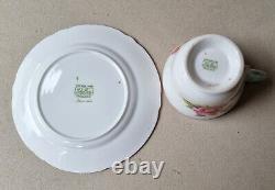 Vintage Shelley Begonia 13521 Fine Bone China Tea-for-Two Set 1950s