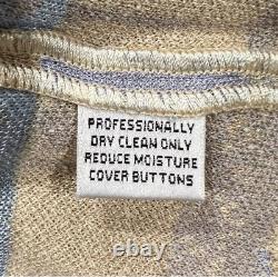 Vintage St John Collection 2pc Sweater Set Knit Blue Beige Sz 6