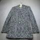 Vintage St John Collection Skirt Suit Womens 2 Black Knit Zebra Animal Print Usa