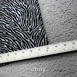 Vintage St John Collection Skirt Suit Womens 2 Black Knit Zebra Animal Print USA
