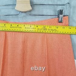 Vintage St. John Santana Knit Top & Pant Set S/8 Orange Tapered Textured Casual