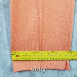 Vintage St. John Santana Knit Top & Pant Set S/8 Orange Tapered Textured Casual