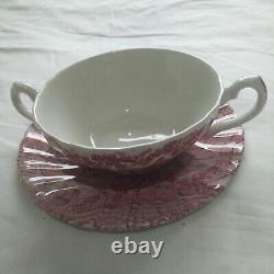 Vintage The Hunter by Myott Two Handle Tea Cups, Saucers and Teapot