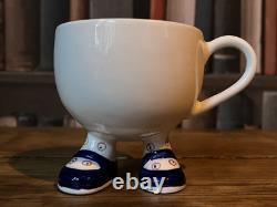 Vintage mid century Carlton ware walking ware blue Mary Jane teapot & cups