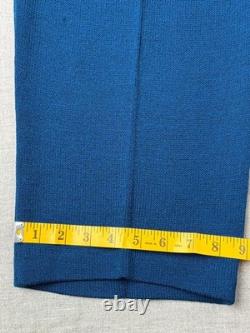 Vtg St John Collection Marie Gray 2 Pc Set Jacket Pants Womens 14 Teal USA Flaw